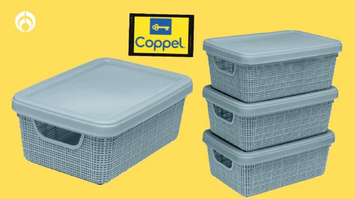 Coppel pone a mitad de precio este juego de 3 cajas de plástico, ideal para organizar