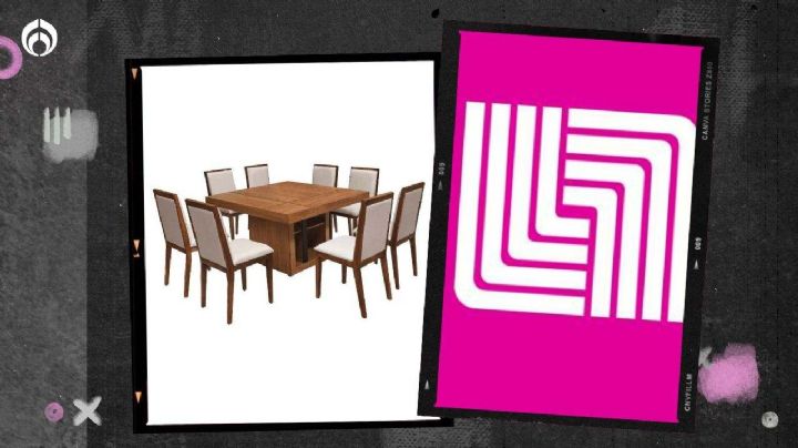 Liverpool remata comedor clásico para 8 personas con mesa y sillas de madera