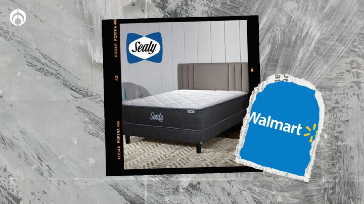 Walmart vende un colchón Sealy matrimonial; incluye box y envío gratis