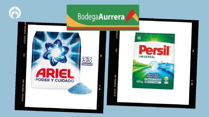 Bodega Aurrera tiene baratísimo el jabón en polvo Ariel y Persil de 4 kg ¡rinde más de 33 lavadas!