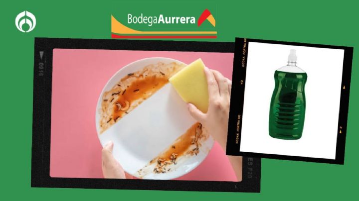 Bodega Aurrera tiene económico el lavatrastes líquido de 1.5 litros