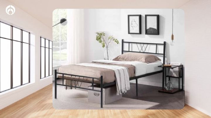 Home Depot aplica ofertón en esta elegante cama de acero que puede cargar hasta 110 kilos