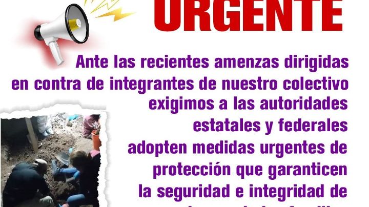 Colectivo “Hasta Encontrarte” pide protección a sus integrantes tras amenazas de muerte