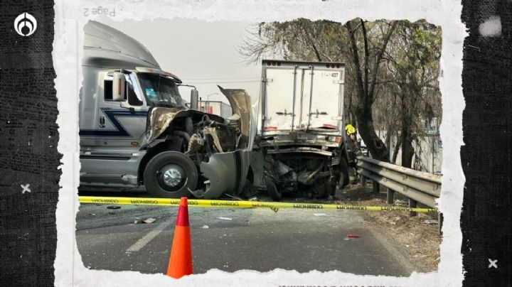 (VIDEO) Tráiler embiste a camioneta en la México-Querétaro; hay un muerto y cuatro heridos