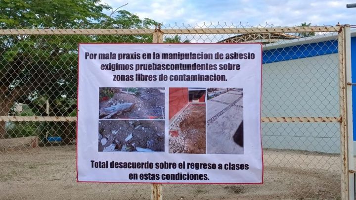 Contaminación de asbesto deja sin clases a alumnos en La Paz; llevan 3 meses sin acudir al plantel