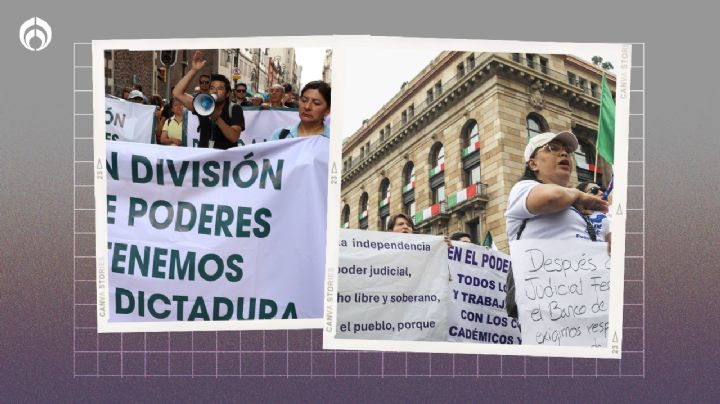 Estudiantes, Poder Judicial y Frente Cívico protestan en CDMX contra reforma judicial y Guardia Nacional