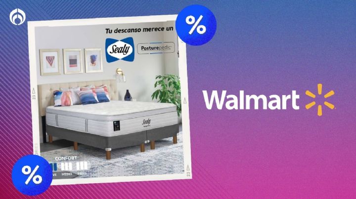 Walmart tiene a precio de outlet 4 colchones Sealy tamaño Queen Size; ¡tienen muy buenas reseñas!