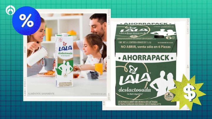 Bodega Aurrera remata la caja de leche LALA que es rica y de fácil digestión