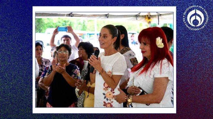 Claudia Sheinbaum saluda y destaca labor de mujeres de Hecelchakán, Campeche