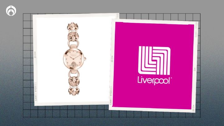 Liverpool desploma precio a lujoso reloj Versace en oro rosa ideal para regalar en Navidad