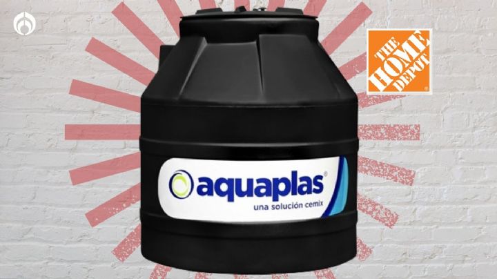 Home Depot remata tinaco bicapa de 450 L con accesorios incluidos, ¡no sufrirás escasez de agua!