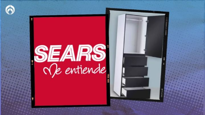 Sears liquida clóset de 4 cajones y espacio para colgar ideal para recámaras muy pequeñas