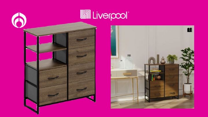 Liverpool remata el precio de esta práctica cajonera, fácil de instalar y que soporta hasta 100 kilos