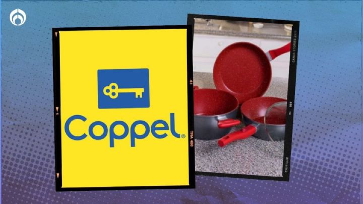 Coppel remata juego de sartenes FlavorStone antiadherentes más 6 cuchillos