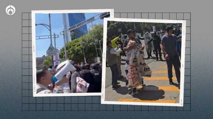 Indígenas triquis bloquean Reforma... y policías de CDMX los 'repelen' con golpes (VIDEOS)