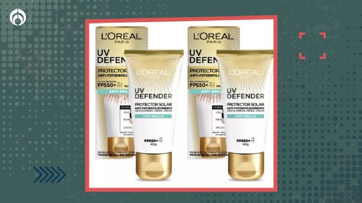 Mercado Libre oferta pack de dos protectores solares L'Oréal hipoalergénicos y libres de aceite