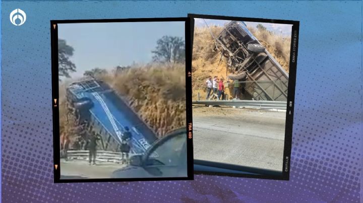 (VIDEO) Vuelca autobús: accidente en la México-Puebla deja al menos 4 fallecidos