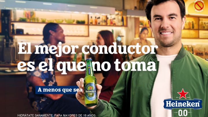 Checo Pérez revela el secreto para ser el mejor piloto: responsabilidad y Heineken 0.0