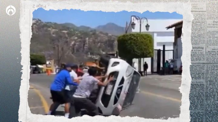 Violencia en Taxco: protestan por asesinato de niña de 8 años; voltean taxis