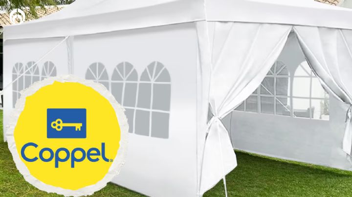 Coppel le hace descuentazo a carpa plegable 6x3 con elegantes paredes, maleta y fácil de armar