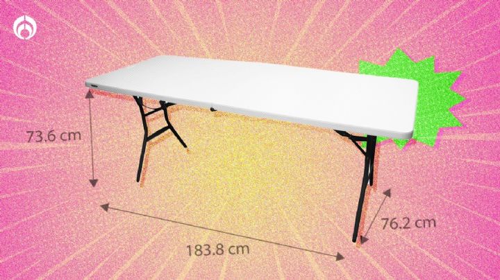 Aprovecha el descuento: 3 mesas plegables de 1.80 m que Home Depot rebaja, ¡son súper resistentes!