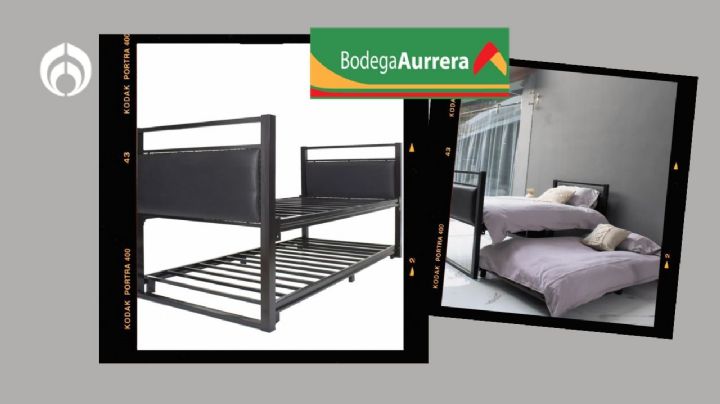 Bodega Aurrera tiene económica esta base para cama de doble colchón, con llantitas para fácil acceso