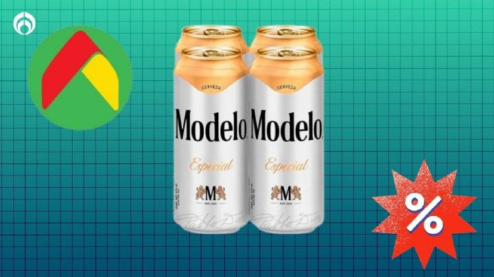 Bodega Aurrera tiene baratísimo el pack de 4 latones de cerveza Modelo Especial con 4.5% de alcohol