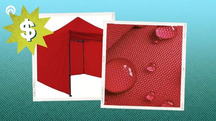 Bodega Aurrera tiene 'regalada' la carpa roja impermeable y que resiste los fuertes rayos del sol