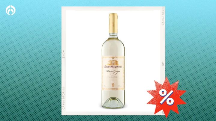 ¿Qué tipo de vino es Pinot Grigio como el Santa Margherita que Chedraui remata?