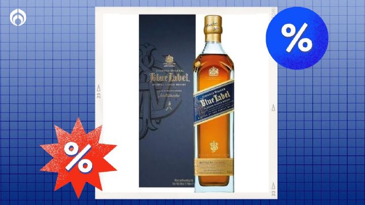 Bodega Aurrera está rematando el whisky Johnnie Walker Blue Label, uno de los más caros de la marca