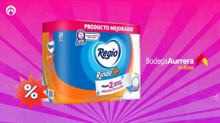 Papel de baño Regio Rinde+, con Muy Buena calificación de Profeco, está de rebaja en Bodega Aurrera