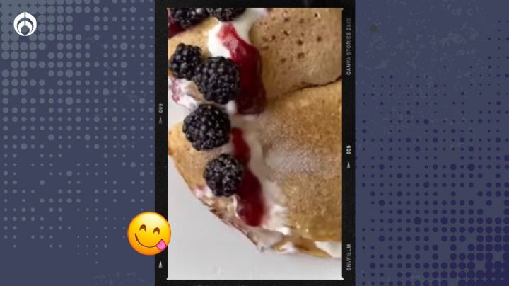 Receta fácil para unas deliciosas crepas de Philadelphia con zarzamora