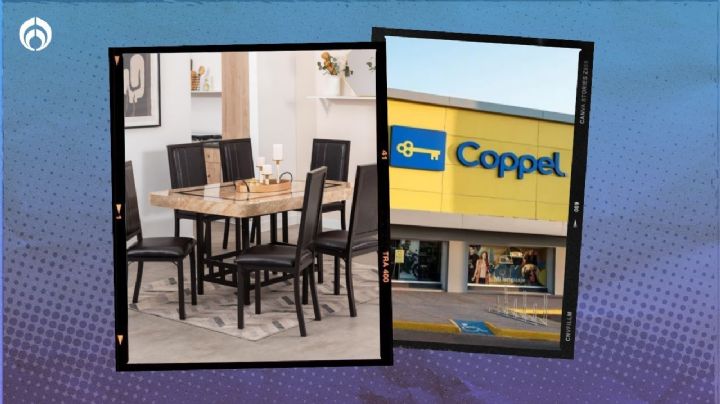 Hot Sale en Coppel: el elegante comedor de 6 sillas acolchadas con descuento de 2,100 pesos