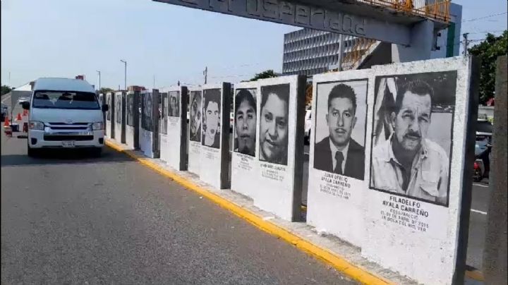 (VIDEO) Un nombre, un apellido y un rostro: inauguran mural de desaparecidos en Veracruz