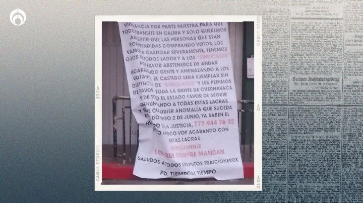 Colocan narcomanta en Morelos con amenazas a escasos días del 2 de junio
