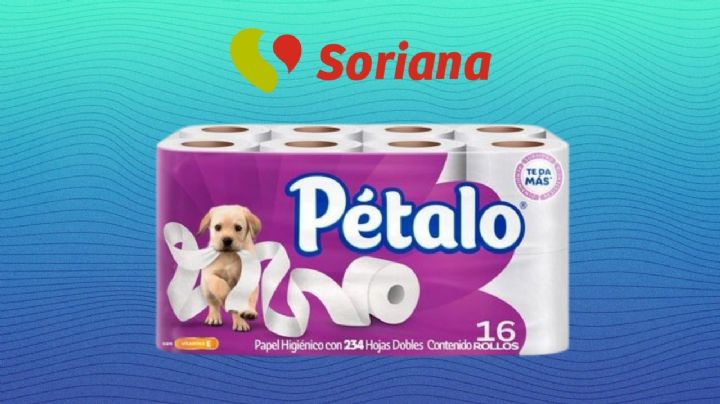 Soriana rebaja el papel de baño Pétalo Ultra Jumbo de hojas dobles súper suaves