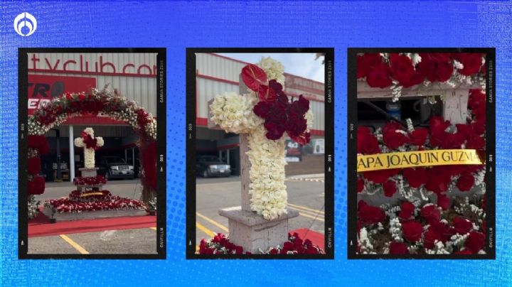 El Chapo 'anda activo' allá en Culiacán: manda decenas de flores a cenotafio de su hijo