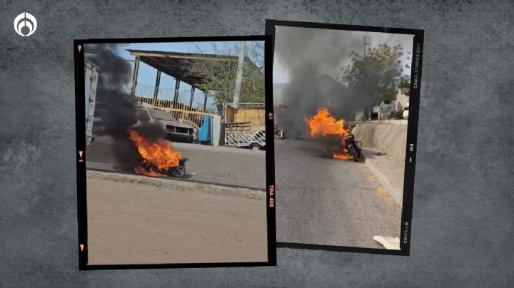 Hombre incendia su moto para evitar que se la lleven en retén... y fracasa (VIDEO)