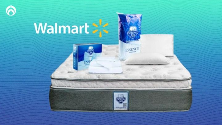 Walmart remata combo de colchón King Size Spring Air; incluye almohada y sábanas de alta gama