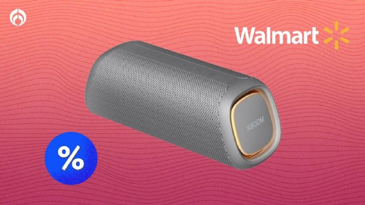 Walmart tiene a precio de outlet la bocina portátil LG XBoom; es resistente al agua y su batería dura 24 horas