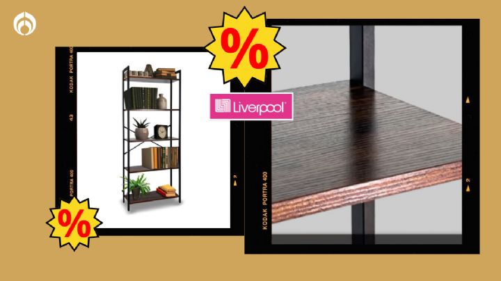 Gran barata Liverpool: este elegante librero con 5 repisas está en oferta, para que tu casa luzca más ordenada