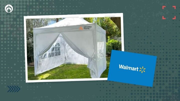 Walmart liquida esta carpa con paredes y ventanas ideal para eventos de jardín