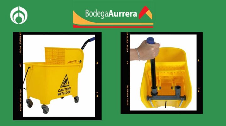 Bodega Aurrera tiene a mitad de precio esta cubeta exprimidor de uso rudo, como la que usan en las tiendas