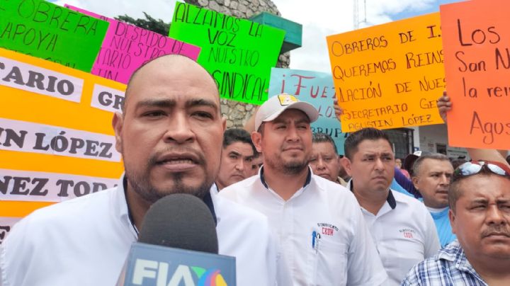 Se manifiestan trabajadores del sector azucarero tras despido injusto del secretario general