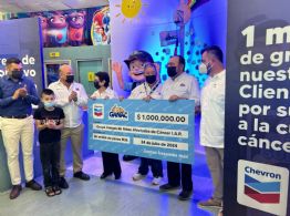 Chevron apoya a niños con cáncer dando donativo de 1 mdp a GANAC