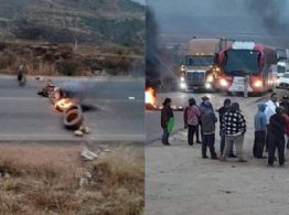 Sin agua, no hay paso: jornaleros bloquean carretera Ensenada-San Quintín