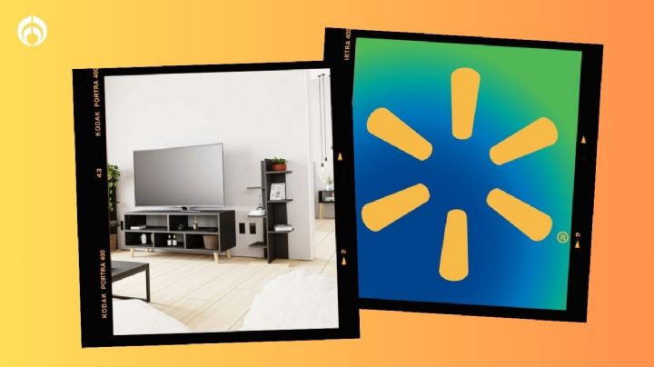 Walmart pone a mitad de precio este moderno mueble para TV, que también funciona como organizador