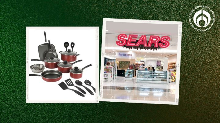 Sears liquida esta batería Tramontina de 18 piezas con antiadherente para rápida cocción