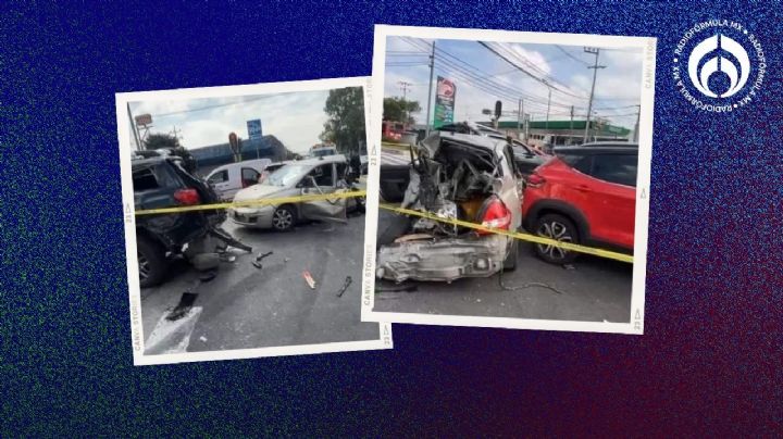 VIDEO: Metrobús 'pierde' el freno y choca con varios vehículos en Eje 1 Norte; hay 17 heridos