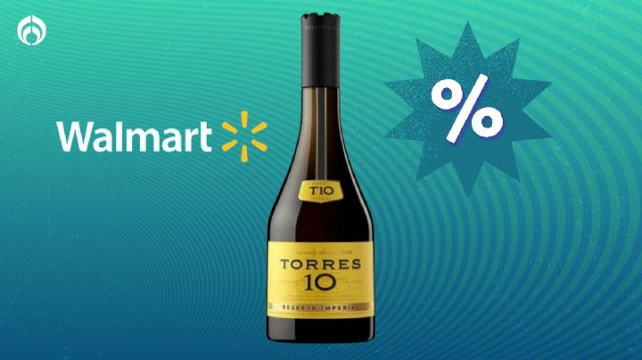 Ofertas Walmart: Botella de brandy Torres 10 tiene precio de infarto